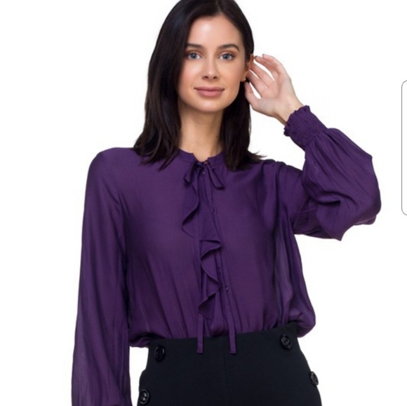 Purple Ruffle Shirt - Picture 7 of 7